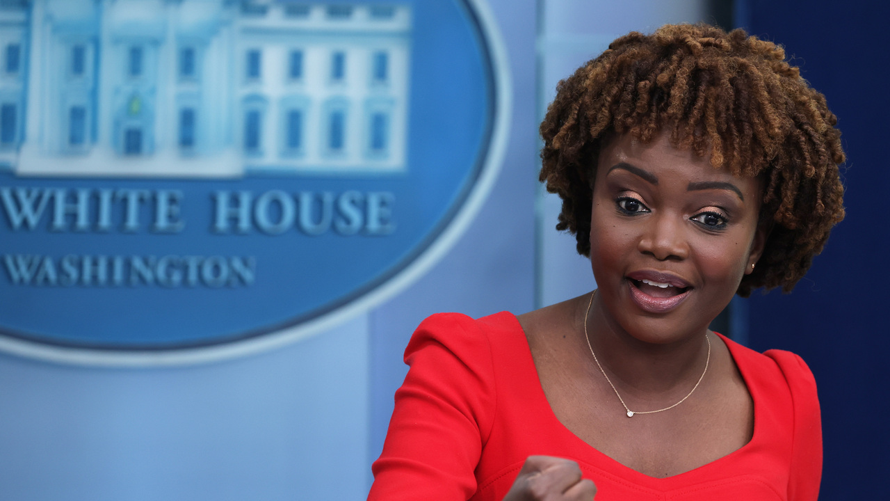 White House press secretary Karine JeanPierre briefs in the White
