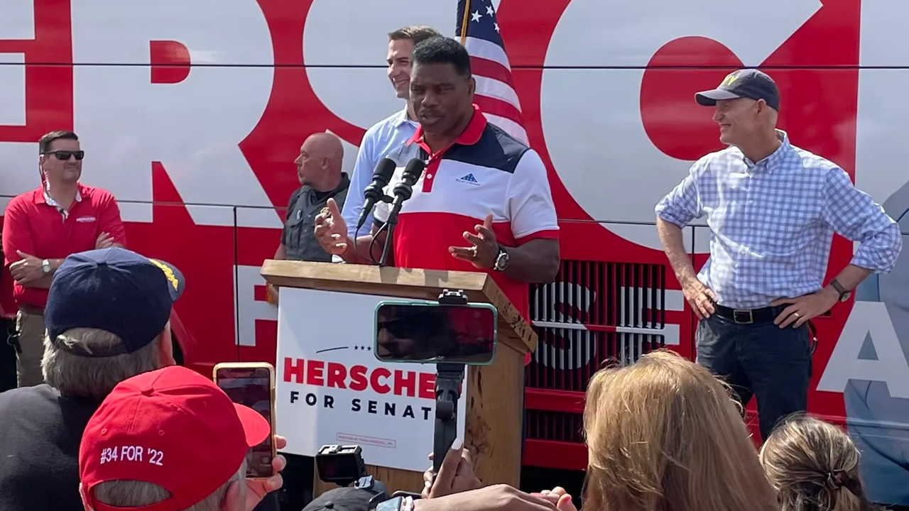 WATCH LIVE GA Senate candidate Herschel Walker holds bus tour stop Fox News Video