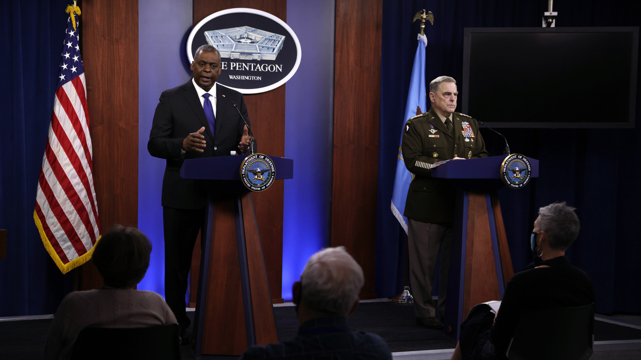 WATCH LIVE: Austin, Milley take questions after Russia takes down US
